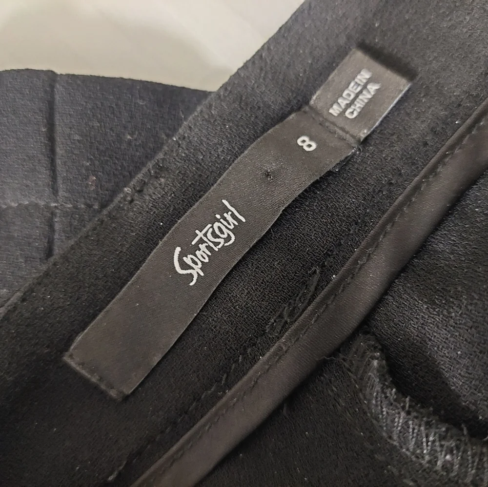 Sportsgirl Black Crepe Wide Leg Pants Size 8 As New Condition - Picture 3 of 3